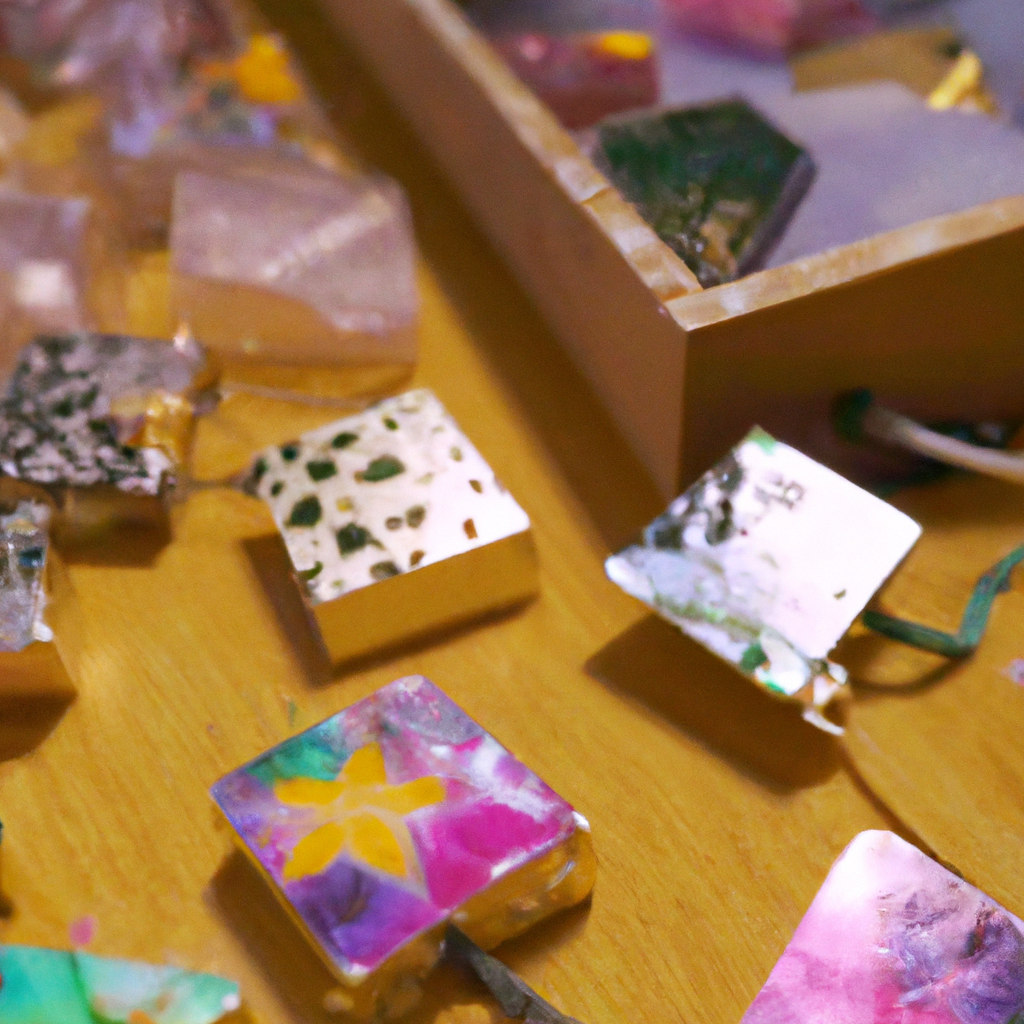 What are the techniques involved in creating recycled candy box jewelry?
