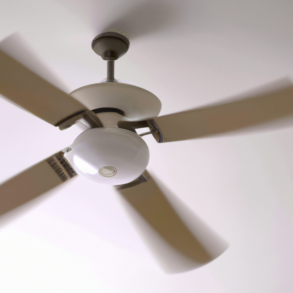 How does a ceiling fan circulate air?