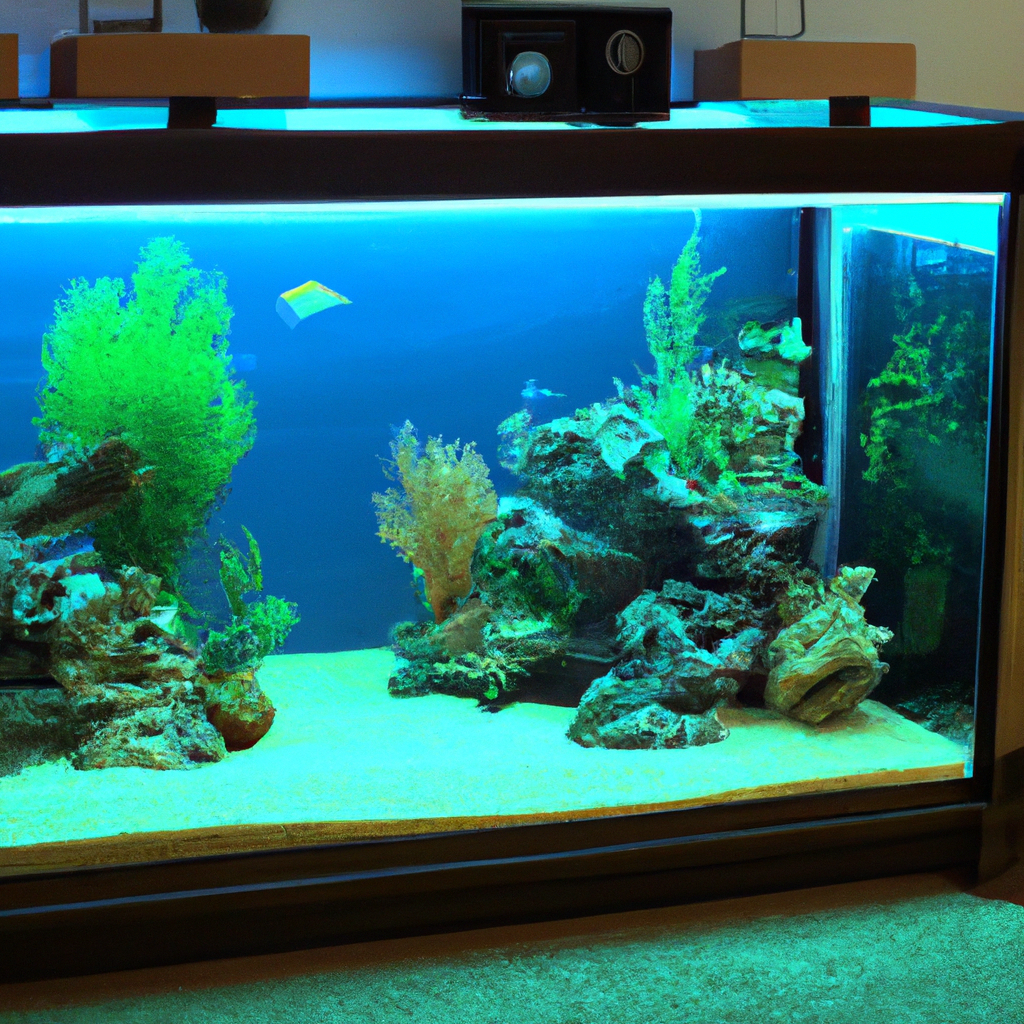 What are the steps to set up a saltwater aquarium?