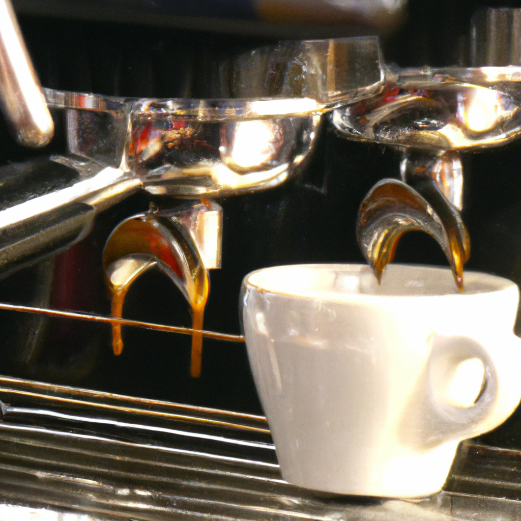 How is espresso made in a coffee machine?