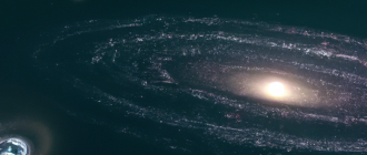 How does gravitational lensing help astronomers study distant galaxies?