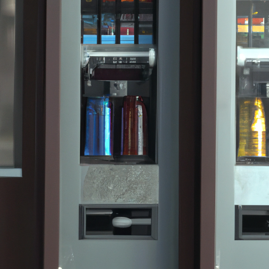 How does a vending machine dispense products?