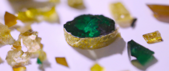 What is the process involved in creating granulated jewelry?
