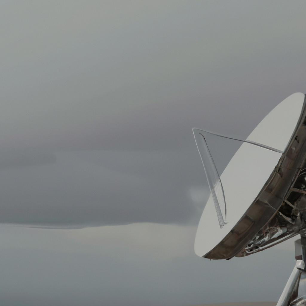 How does a satellite dish receive signals?