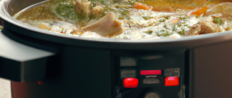 How does a slow cooker cook food?