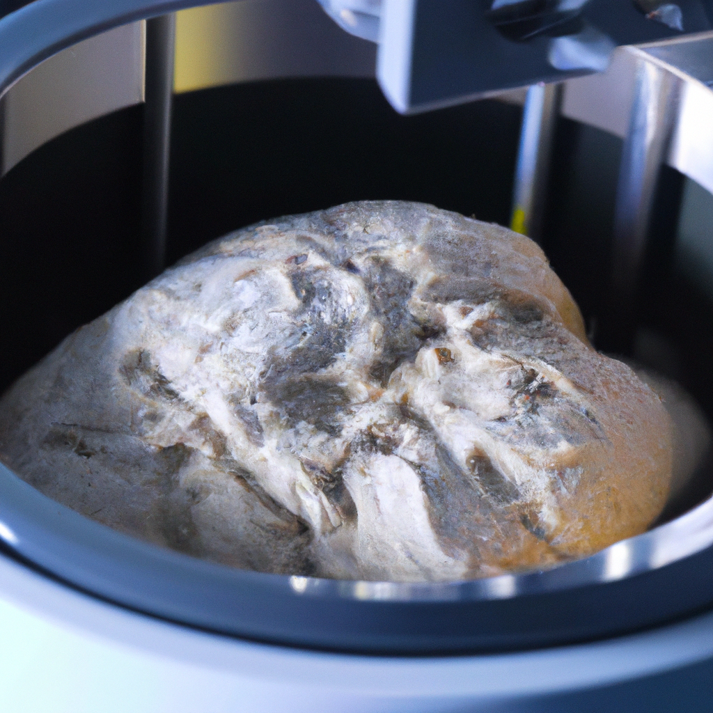 How does a bread machine mix and bake bread?