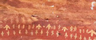 What is the history and significance of the Aboriginal dot paintings?