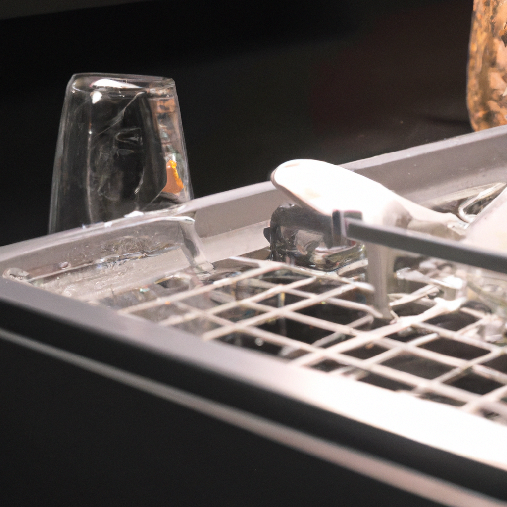 How does a dishwasher sanitize dishes?