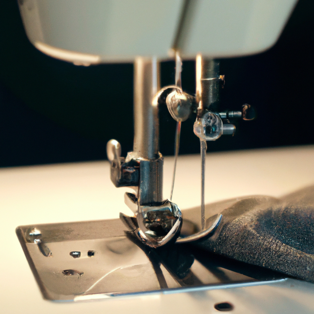 How does a sewing machine stitch fabric?