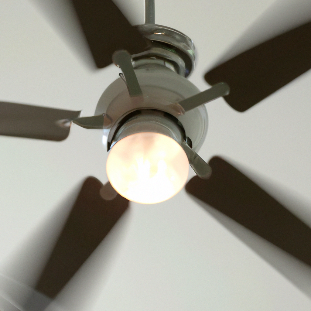 How does a ceiling fan circulate air in a room?
