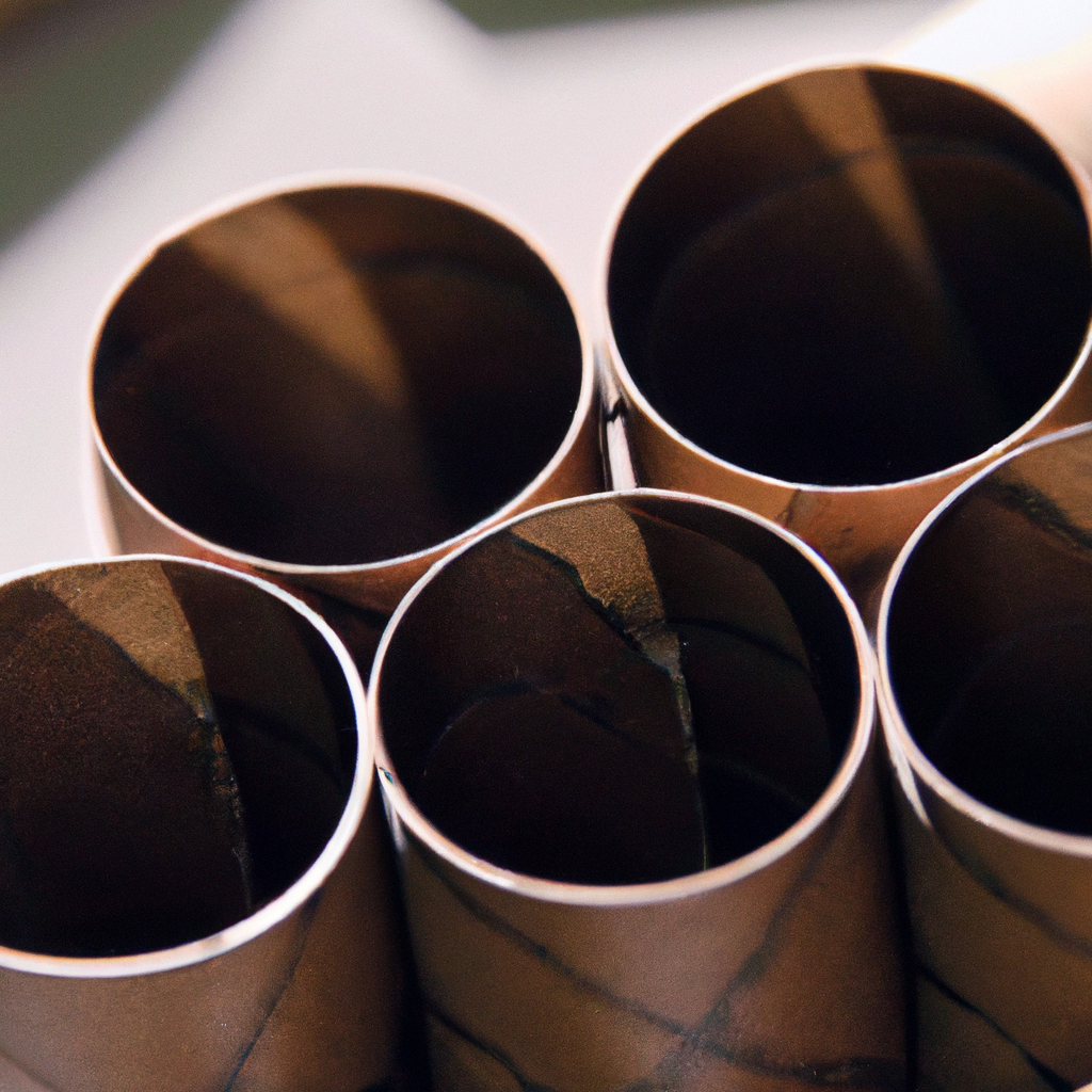 What is the process involved in creating recycled cardboard tube jewelry?