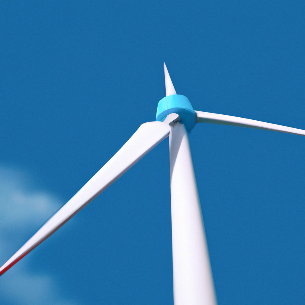 How is electricity produced in a wind turbine?