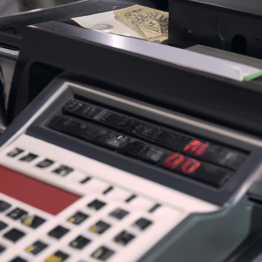 How does a cash register calculate totals and give change?