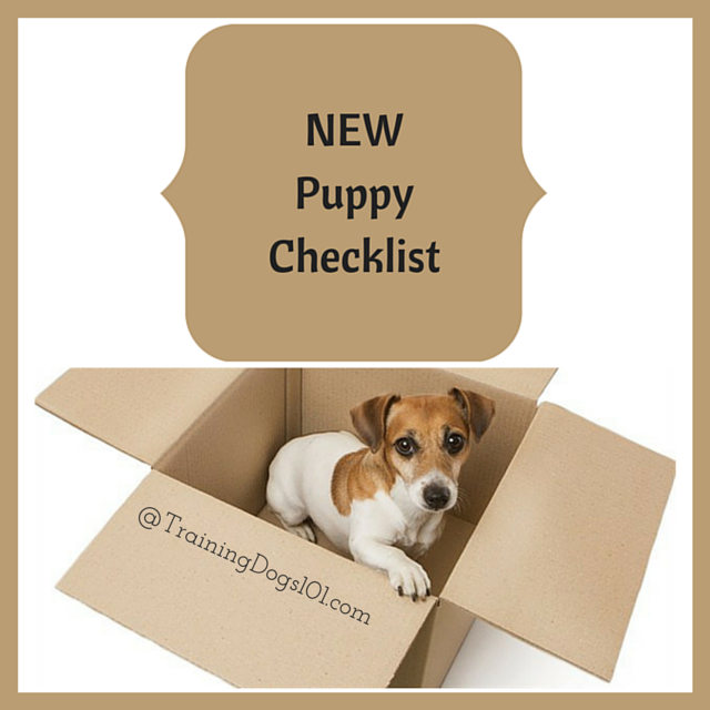 NEW Puppy Checklist