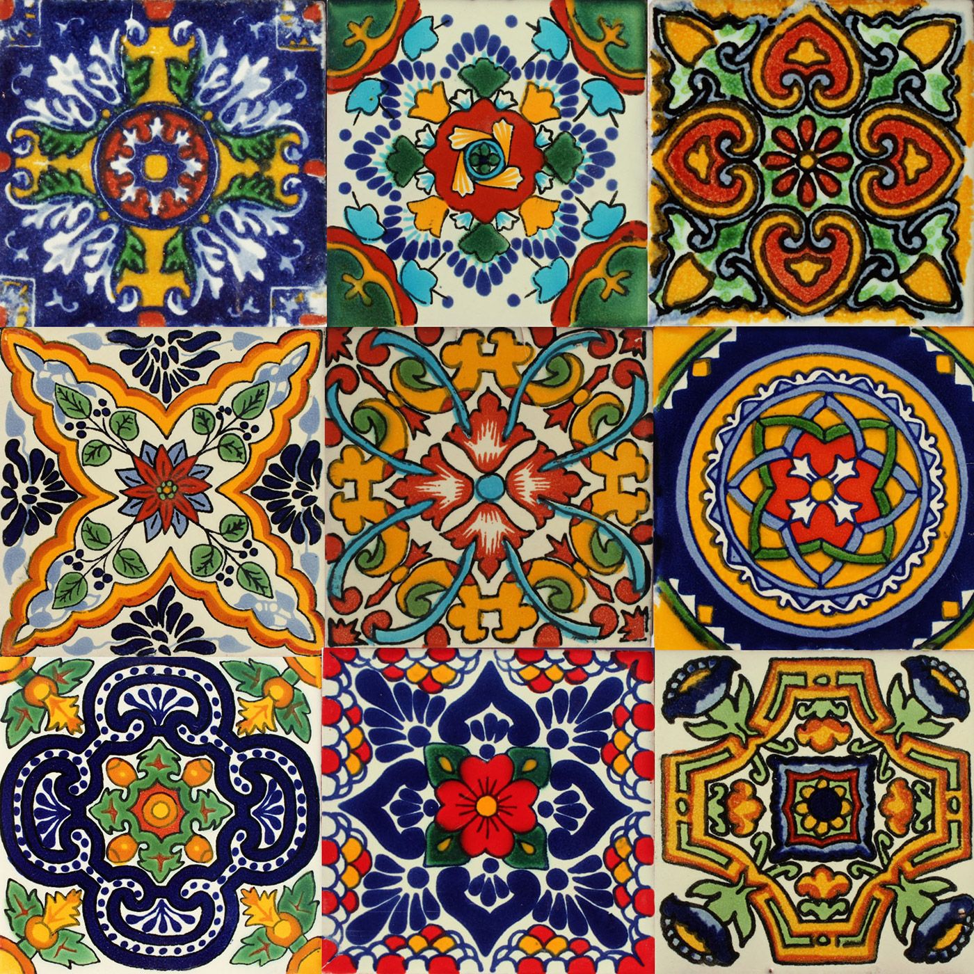 Hand Painted Mexican Tiles