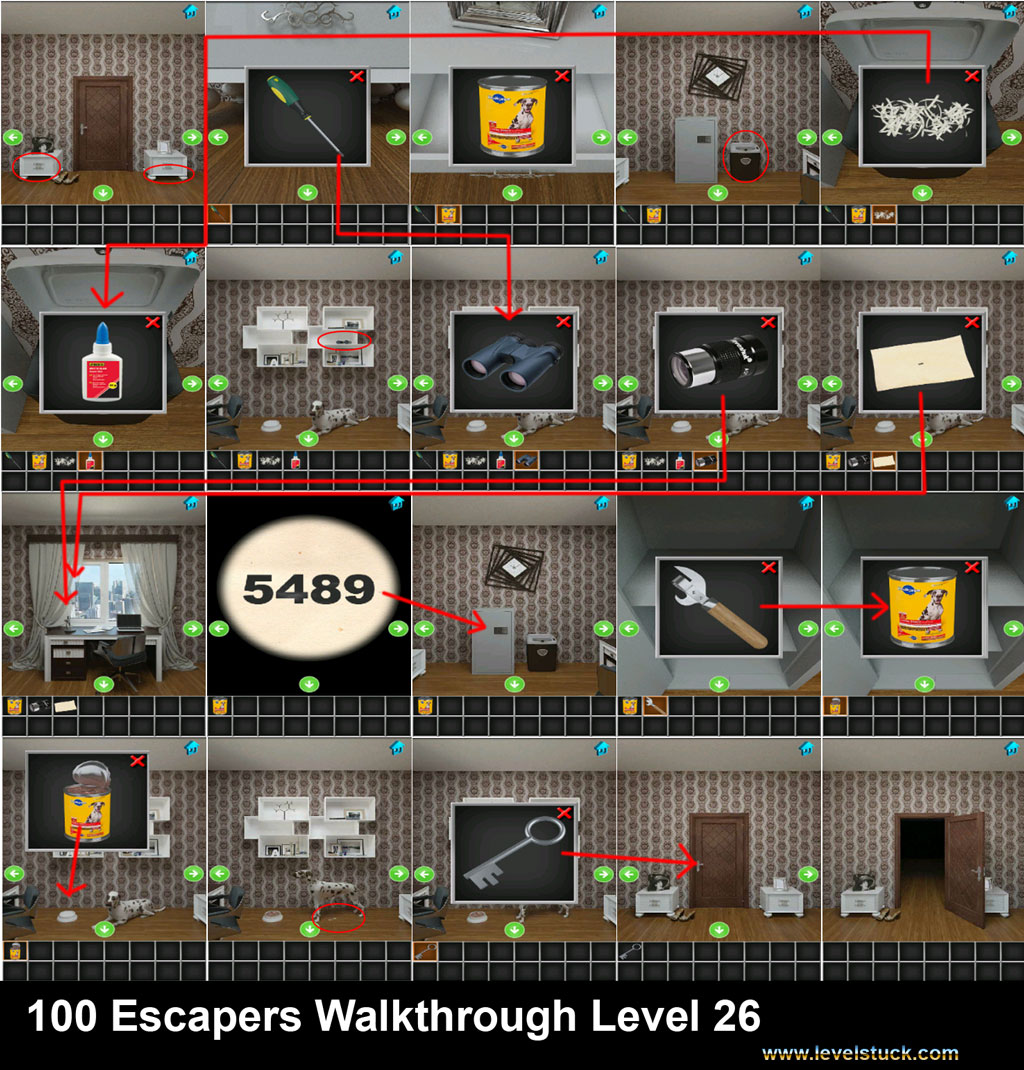 100 Escapers Walkthrough Level 26 27