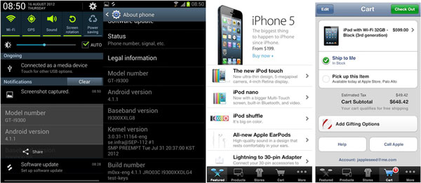 Compare Android Cell phone and Iphone