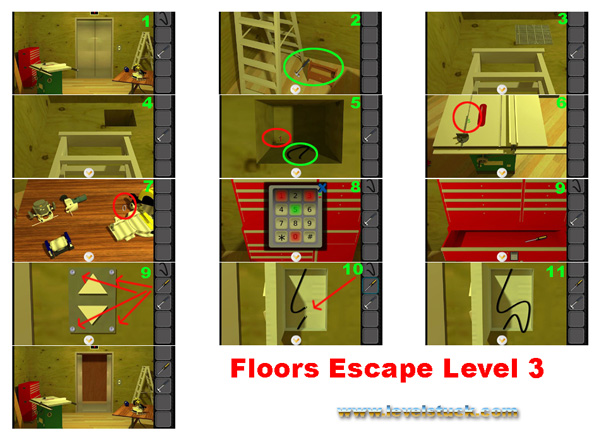 Floors Escape Walkthrough Level 1 2 3