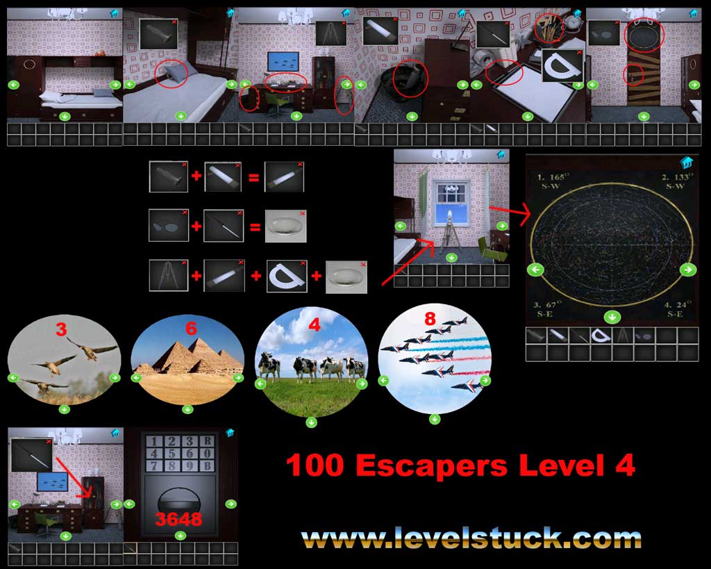 100 Escapers Walkthrough Level 3 and 4
