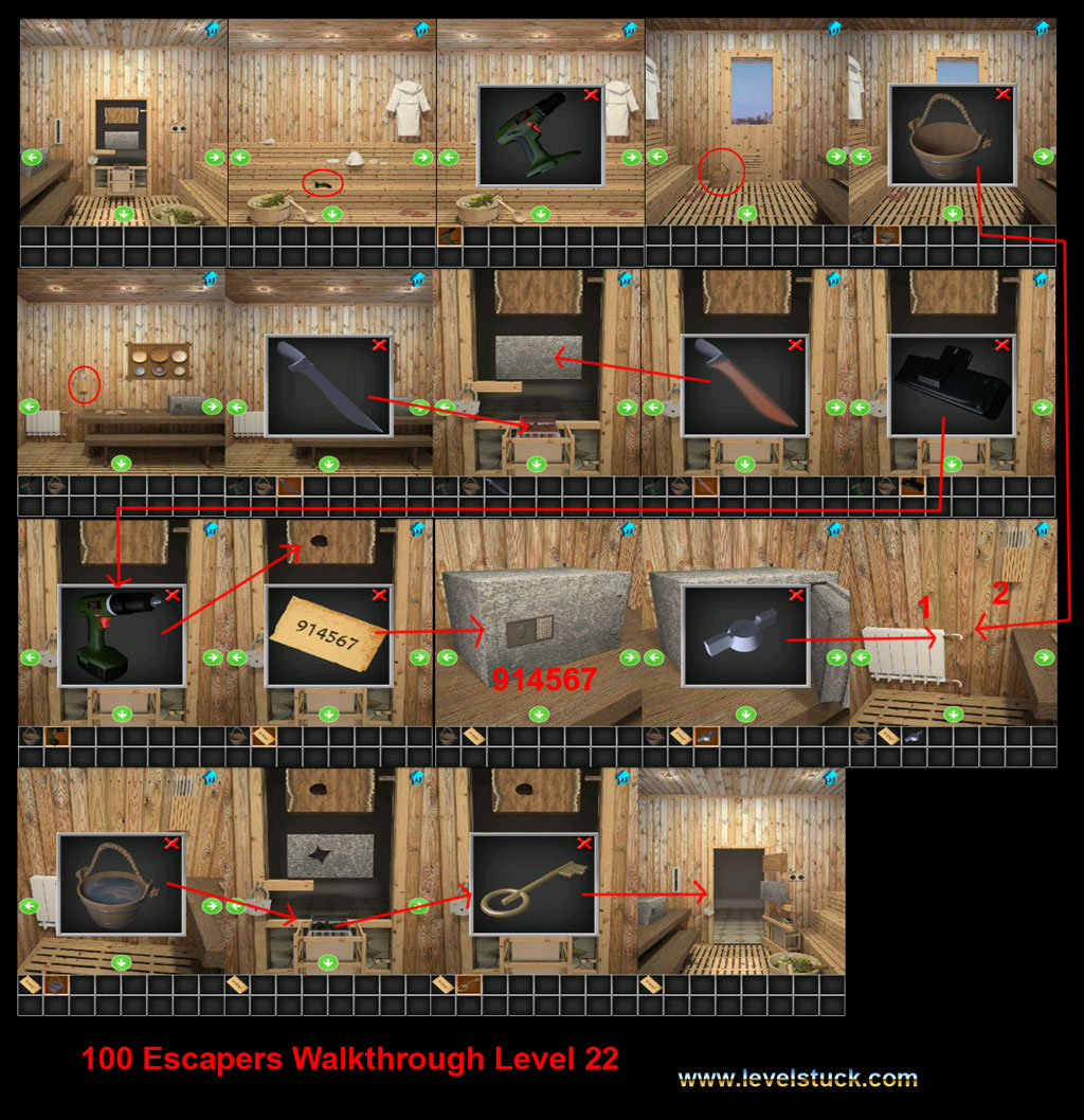 100 Escapers Walkthrough Level 21 and 22
