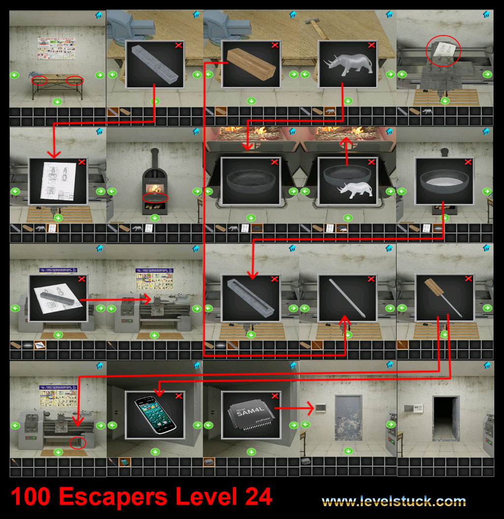 100 Escapers Walkthrough Level 23 and 24