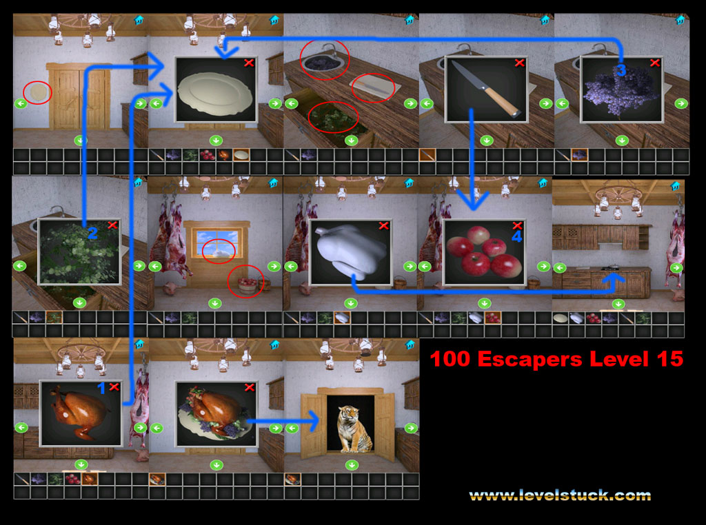 100 Escapers Walkthrough Level 15 and 16