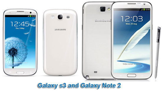 Compare Android Phones: Galaxy SIII and Note 2