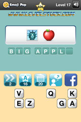 Emoji Pop Answers Level 16 – 17 for Android and iOS