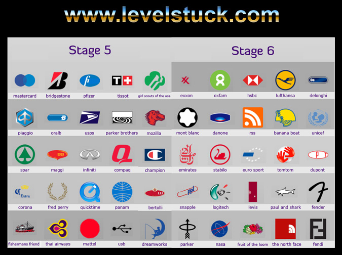 Logo Quiz Answer Level 1 2 3 4 5 6 7 8 9 - LevelStuck.com