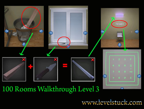 100 Rooms Walkthrough Level 1 2 3 4 5 6 7