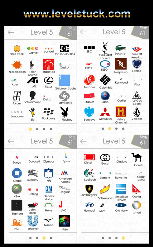 Logos Quiz Answers For Iphone Level 1 to Level 9